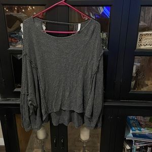 Womens Native People waffle knit top - size Large